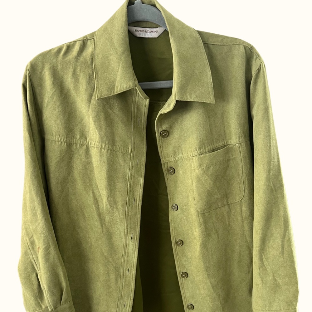 Draper's & Damon's Green Button- Up